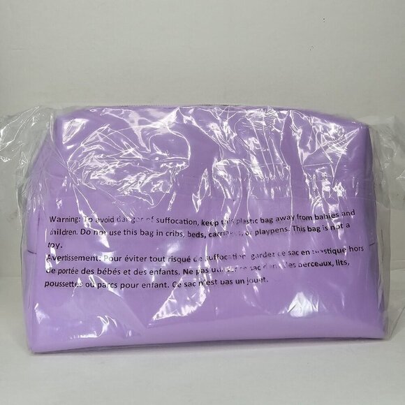 JUICY COUTURE PU Cosmetic Bag So Juicy Nail Polish Graphic Lilac Toiletry Bottle - Picture 5 of 12